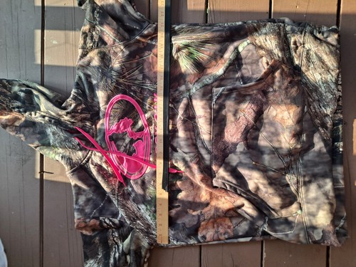Mossy Oaks Womens Green Camo Hoodie Pullover Drawstring w/Pockets Size Large - Picture 5 of 7