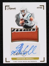 2022 Keepsake Football Edition 47/50 Grayson McCall #18 Patch Auto qf8