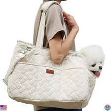 Lightweight Pet Carrier Tote for Small Dogs  Cats, Stylish Travel Bag