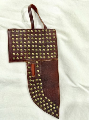 #ad Northern plains brass tacked knife sheath $158.00