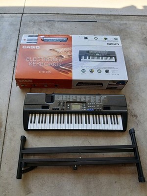 Casio CTK-720 Electronic Keyboard + Stand, See description, Tested/Works