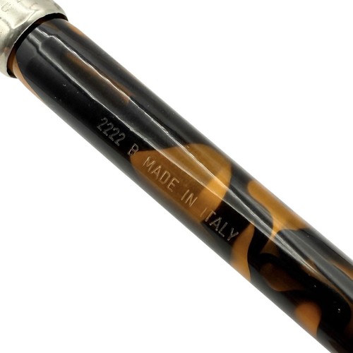 LEVENGER Stipula Italy 18K 750 Gold F Nib Sterling Fountain Pen MCM 1960s FAB - Picture 4 of 7