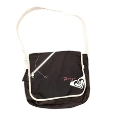 Roxy Y2K 90s Vintage Messenger Bag Crossbody Black Sling Surf Nostalgia EUC