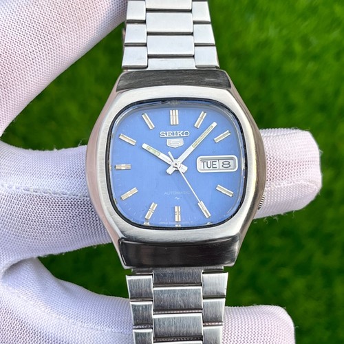 Vintage Seiko 5 Sea Blue Dial Automatic Japan Made Men's Watch 7009-5180 - Picture 5 of 18