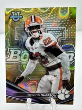 2022 BOWMAN'S BEST UNIVERSITY TRENTON SIMPSON GOLD LAVA REFRACTOR /75