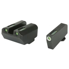 TRUGLO TFX Suppressor Sights F/Glock 17-39 Tritium Fiber Optic 3 Dot Steel Green