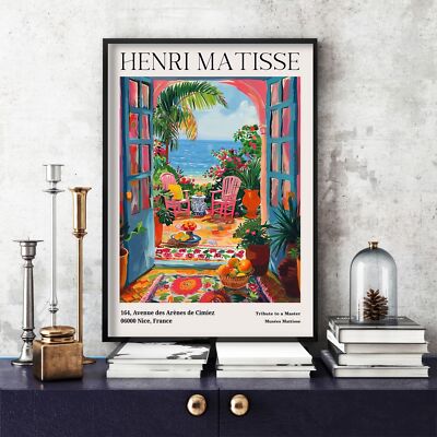 Henri Matisse Druck, Henri Matisse Ausstellungsposter, buntes Wandbild (02c)
