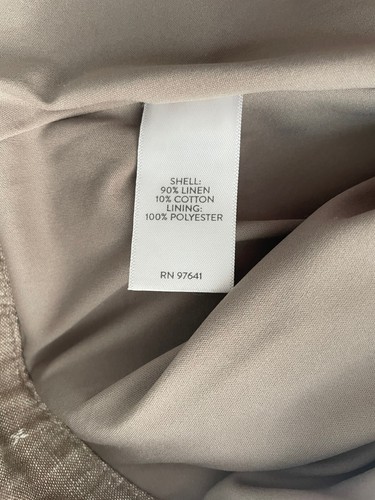 Nueva Sin Etiquetas Falda de Lino J Jill Love Mediana M Envoltura Sin Imitación Flecos Bronceados Cintura Elástica $79 - Imagen 7 de 12