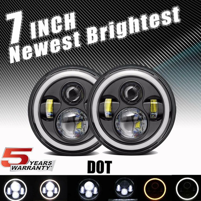 Pair 7" Inch Round LED Headlights Projector Hi/Lo FOR Chevrolet C10
