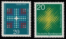 Germany 1970 Pair Of Commemorative Stamps - MUH
