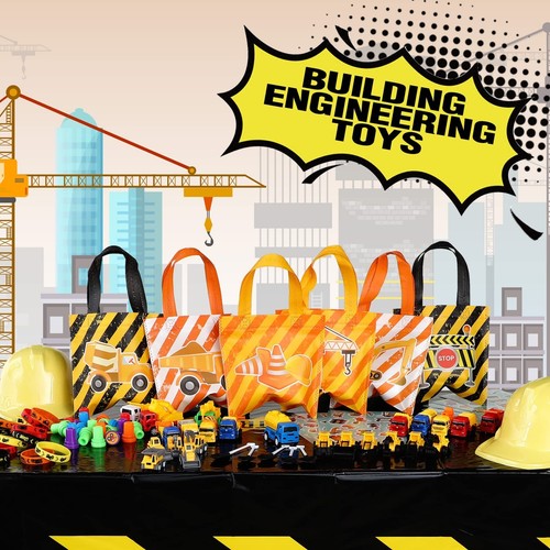 Sratte 148 Pcs Construction Birthday Party Supplies Include 12 Construction H... - 第 6/8 張圖片
