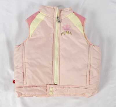 PUMA Puffer Vest Pink 24 Months Outerwear