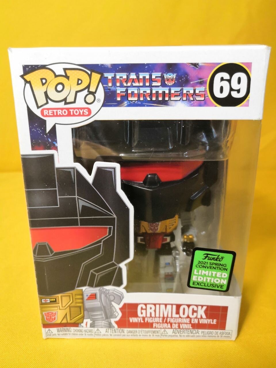Funko Pop Transformers Grimlock 69 Retro Toys Limited Edition W/Protector! P13