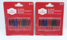 2 Packs of 10 Mini Replacement Bulbs 5 Colors 2.5 Volt 0.425 Watts 170mA New