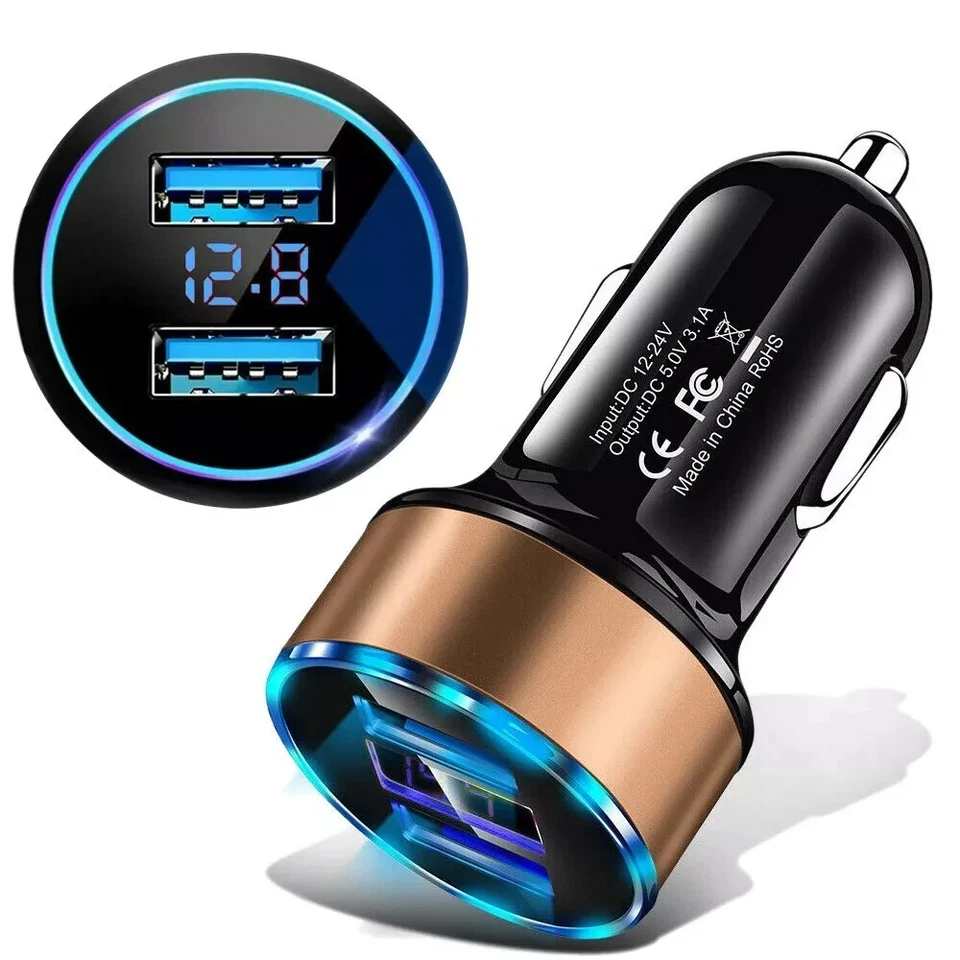 Cargador Rapido de Carro Coche Autos Vehiculo para Telefonos Cell Universal NEW^ - Image 2 of 4