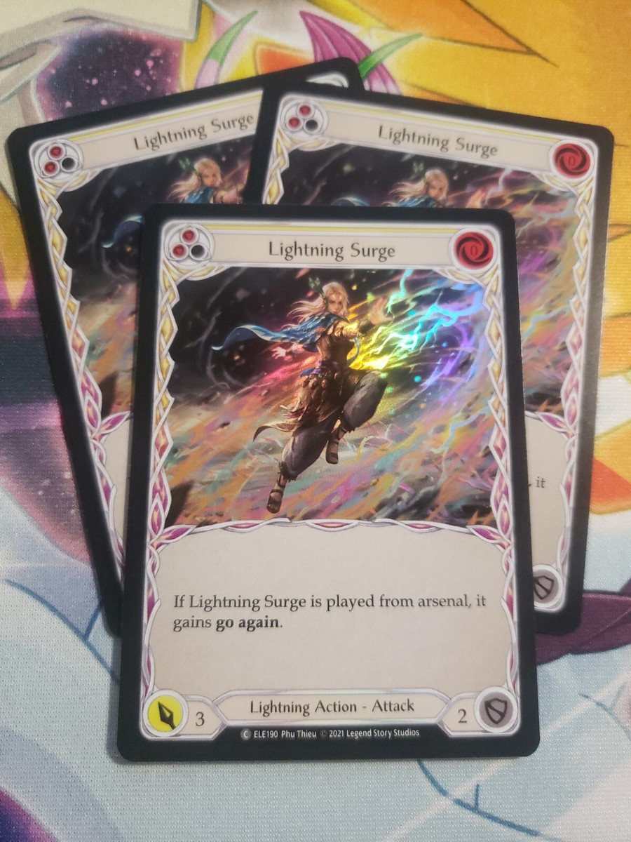 3x Lightning Surge Yellow Rainbow Foil Playset Tales of Aria Flesh