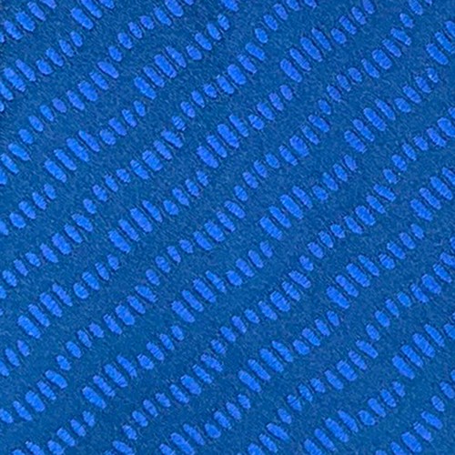 Charvet Place Vendome Blue Tie - 2 Tone Blue Geometric Stripes Silk French Tie - Picture 7 of 11