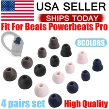 For Beats Powerbeats Pro Ear Tips Buds Silicone True Wireless Headphones 4 Pairs