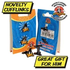 DAFFY DUCK CUFFLINKS Cool Looney Tunes CARTOON CUFF LINKS Unusual Gift Idea BNIB