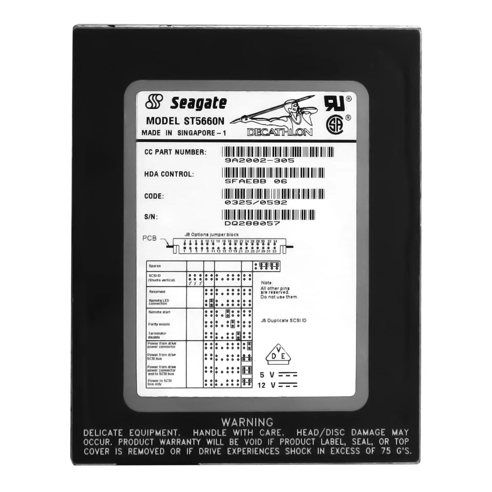 Hard Drive Seagate Decathlon ST5660N 545MB 4.5K SCSI 50pin 3.5'' - Image 3 of 3