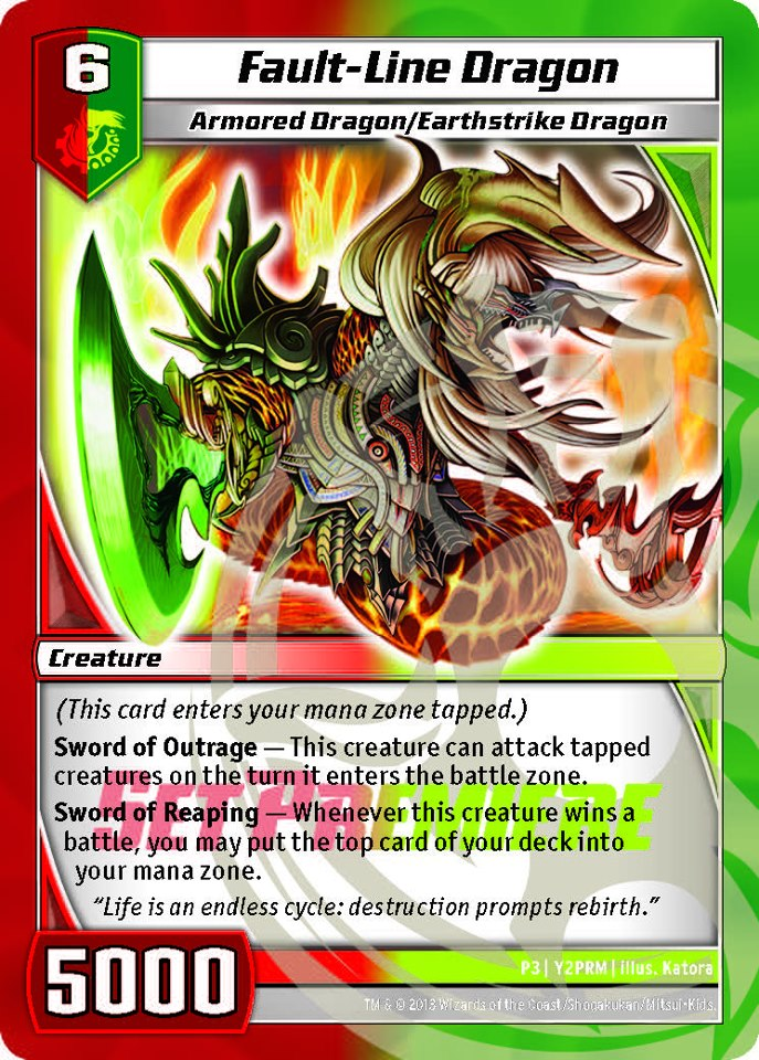 Kaijudo X1 FAULT-LINE DRAGON Set Premiere Foil Promo P3 Y2PRM DUEL