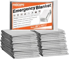 6 Pack Emergency Mylar Blanket, Emergency Blanket Space Blanket Survival Rescue