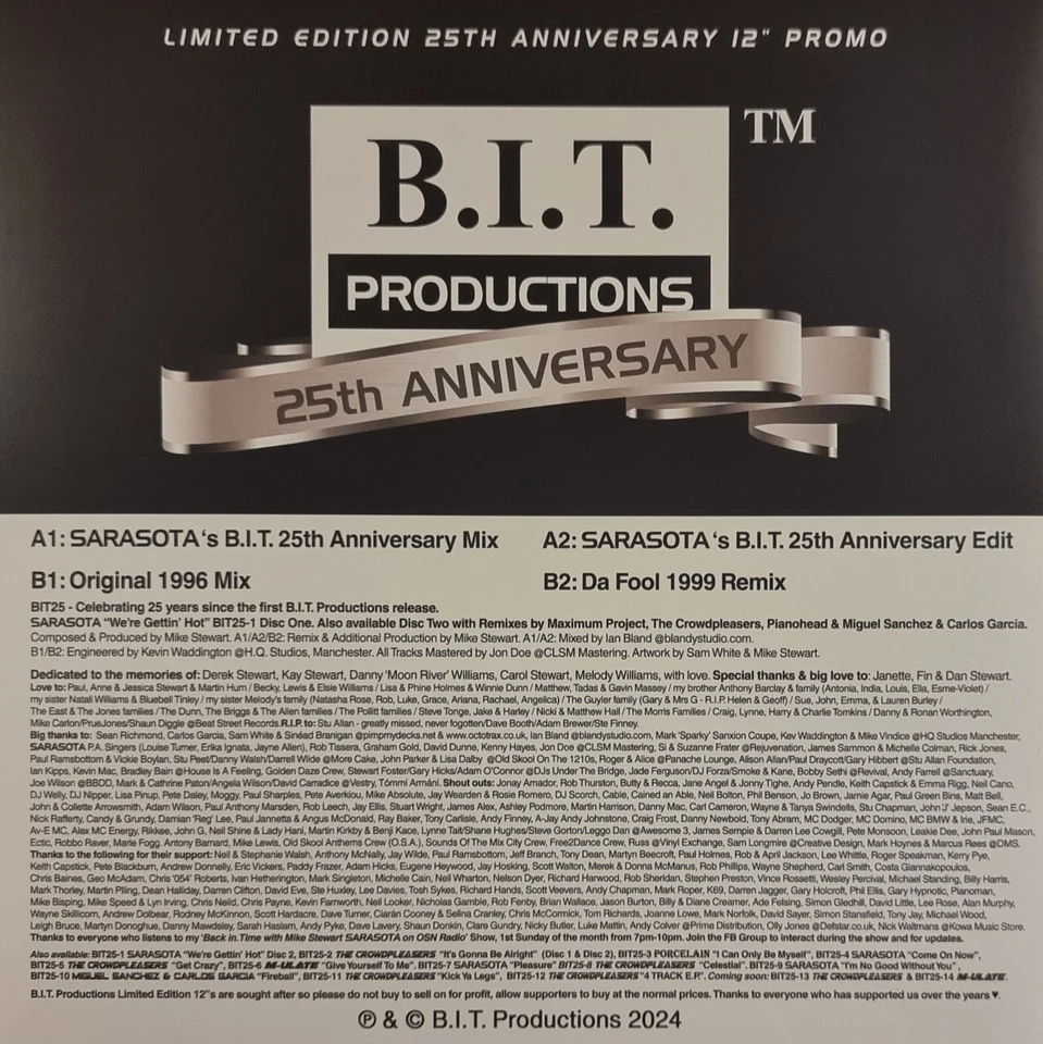 SARASOTA "We're Gettin' Hot" Disc One Original, Da Fool, 25th Anniversary SALE - Изображение 3 из 4