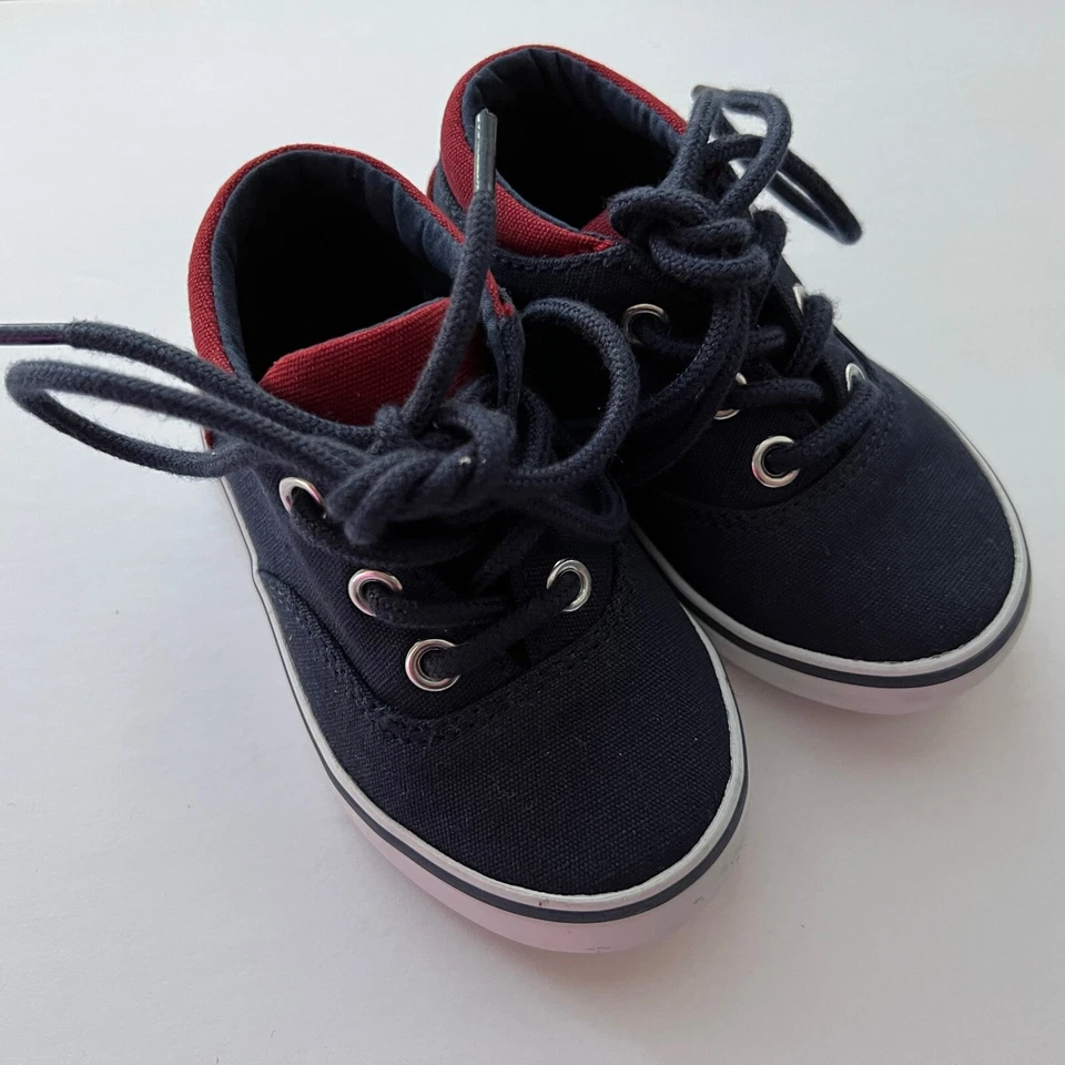Новый без ЯРЛЫКОВ JANIE и JACK темно-бордовый высоты верхний кроссовки обувь Размер 5 ребенка ясельного возраста - Изображение 2 из 4