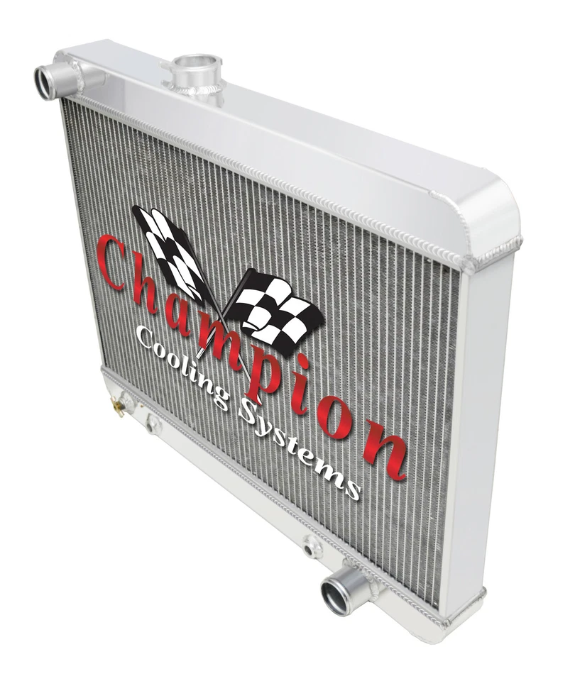 Radiador 4 filas Racing Champion 1680S para motor Pontiac LeMans V8 1965 1966 1967 Foto 3 de 4