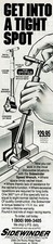 1990 Vintage Print Ad Get Into a Tight Spot Sidewinder Products Speed Wrench