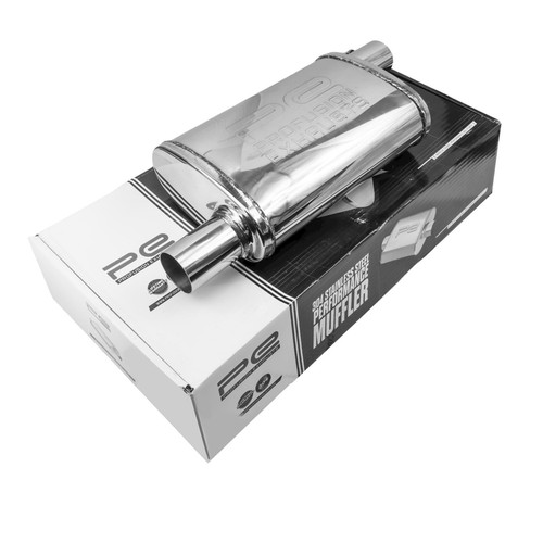 Exhaust Muffler Silencer 304 Stainless Steel 1.75" 45mm 3.5 x 7" Oval x 11" O/O - Picture 12 of 12