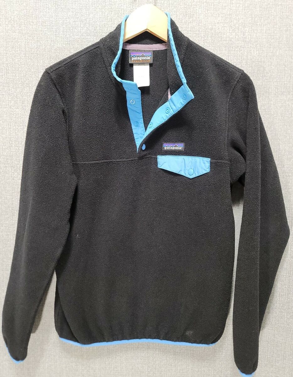 Patagonia Synchilla Snap T Fleece Women's Size Small S Black Patagonia Synchilla Snap T Fleece Women's Size Small S Black