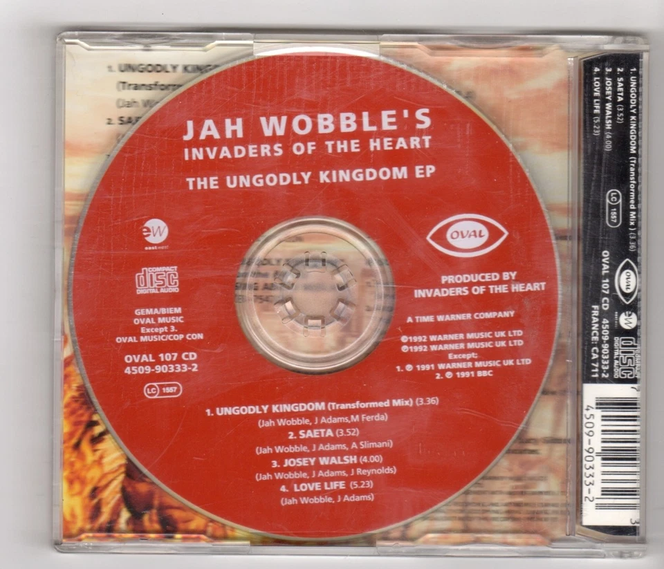(IK221) Jah Wobble's Invaders Of The Heart, The Ungodly Kingdom EP - 1992 CD - Imagem 2 de 2