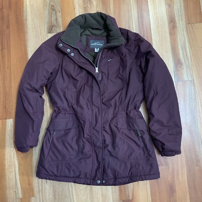 Eddie Bauer Maroon WeatherEdge EB650 Premium Goose Down Parka Jacket Size M