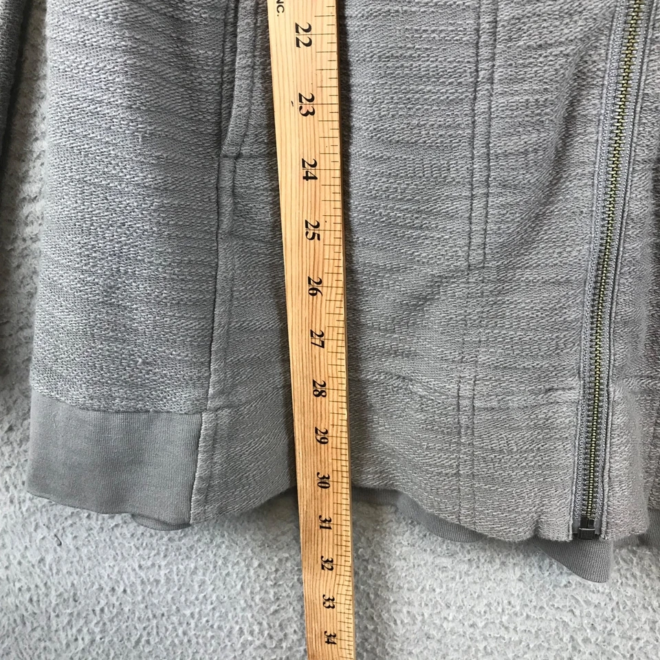 Anthropologie Saturday Sunday Quinn Full Zip Jacket in Gray Size M Tie Back - Image 4 of 4