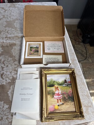Donald Zolan Framed Lithograph Prints in 5 x 7'' Birthday Greetings  /Pemberton
