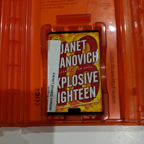 Explosive Eighteen by Janet Evanovich Unabridged Audiobook Playaway Headphones - Picture 7 of 9