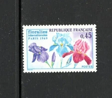 France 1969  3RD INTL. FLOWER SHOW, PARIS, IRISES MNH SC 1244