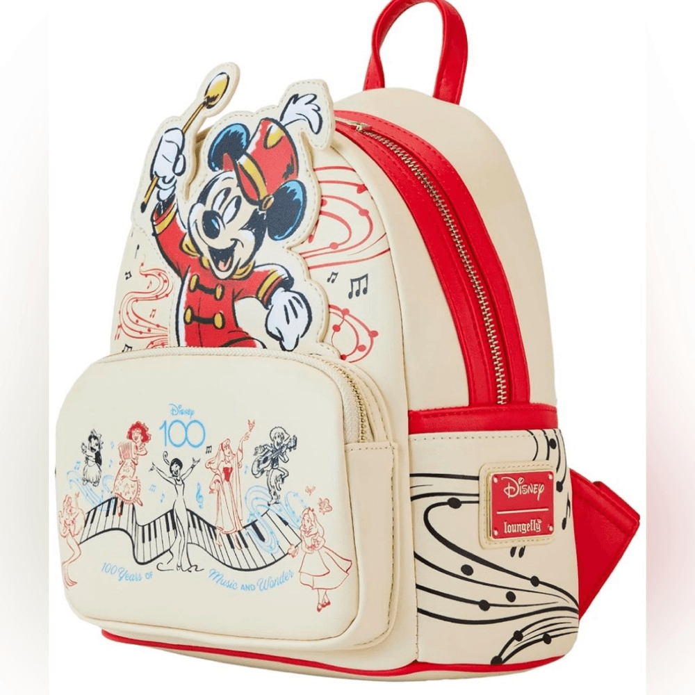 LOUNGEFLY ★ Disney 100周年 ミッキーマウス キーホルダー Loungefly Disney Mickey Musician Disney 100 Anniversary Mini