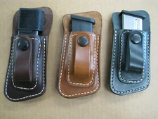 USA Premium In The Waistband IWB Leather Belt Loop Mag Clip Pouch, Choose Gun -6