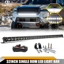 Behind Grille Mount 32" LED Light Bar Kit w/ Wiring For 2022-up Nissan Frontier