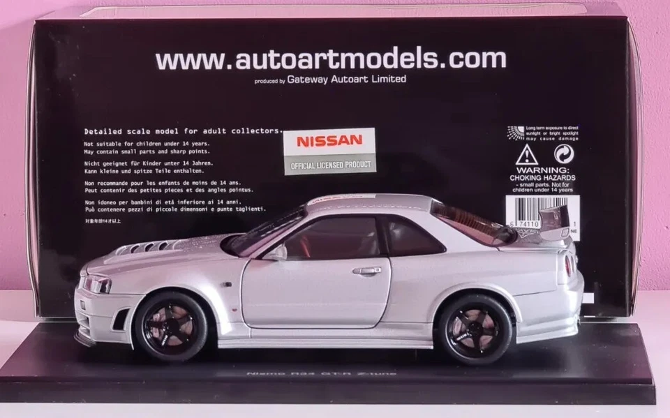 AUTOart 1 18 Nismo R34 GTR Z Tune Nissan Skyline Foto 3 de 4