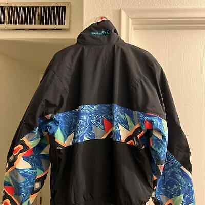 Vintage 90s Quiksilver Jacket Abstract Colorful Ski Snow Vintage 90s Quiksilver Jacket Abstract Colorful Ski Snow