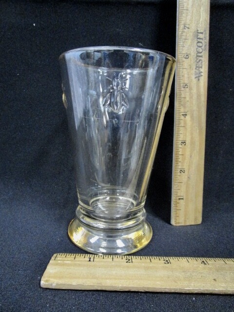 Lot 5 Verres La Rochère X Paris Musées - Décor Abeilles Dorées - État Impeccable