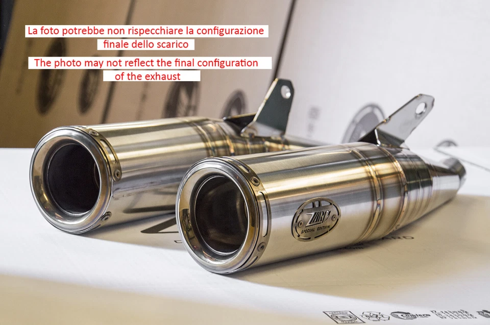 DOUBLE EXHAUST LOW ZARD STAINLESS STEEL-STEEL RACING DUCATI GT 1000 - Изображение 2 из 3