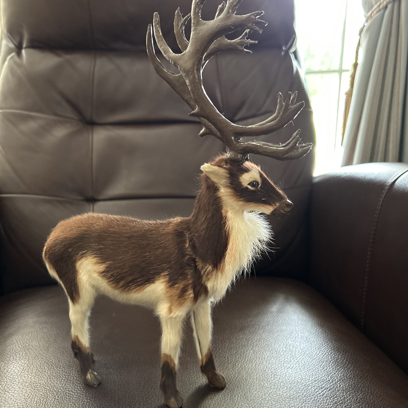 Authentic Byers Choice Reindeer / Caribou Fur Body Extra Large Antlers