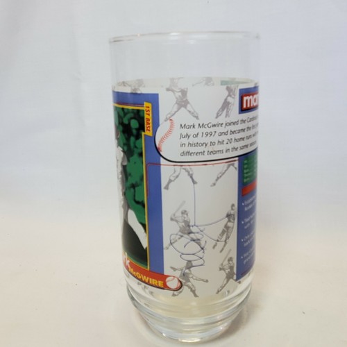 1998 McDonald's Drinking GLASS Mark McGwire ST. LOUIS CARDINALS Coca Cola - Picture 4 of 4