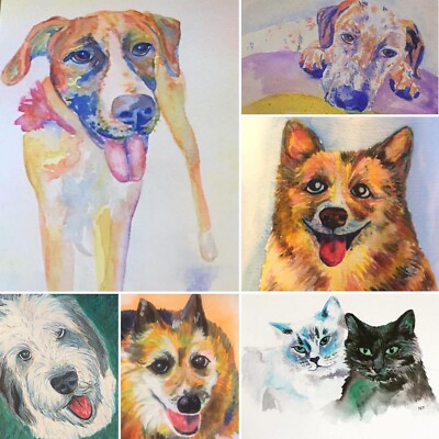 Custom Pet Portraits - made to order, one of a kind paintings!