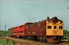 Postcard Train Rock Island 751 Rocky Mountain Rocket Colorado