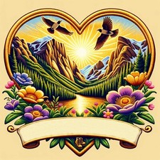 Mountain Patch Iron-on Applique Clothing Vest Jacket, Wild Animal Badge Nature